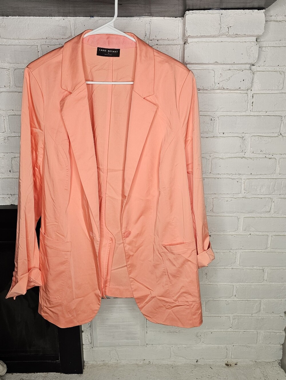 Lane Bryant Coral Blazer Jacket - Light Coral